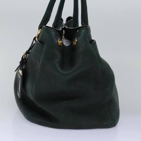 PRADA Tote Bag Leather 2way Khaki Auth bs15124 - Picture 5 of 16